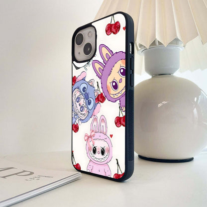 Labubu With Cherry Glass Case