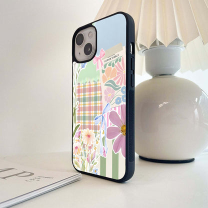 Combines Soft Floral Glass Case