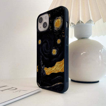 Black Vangogh Glass Case