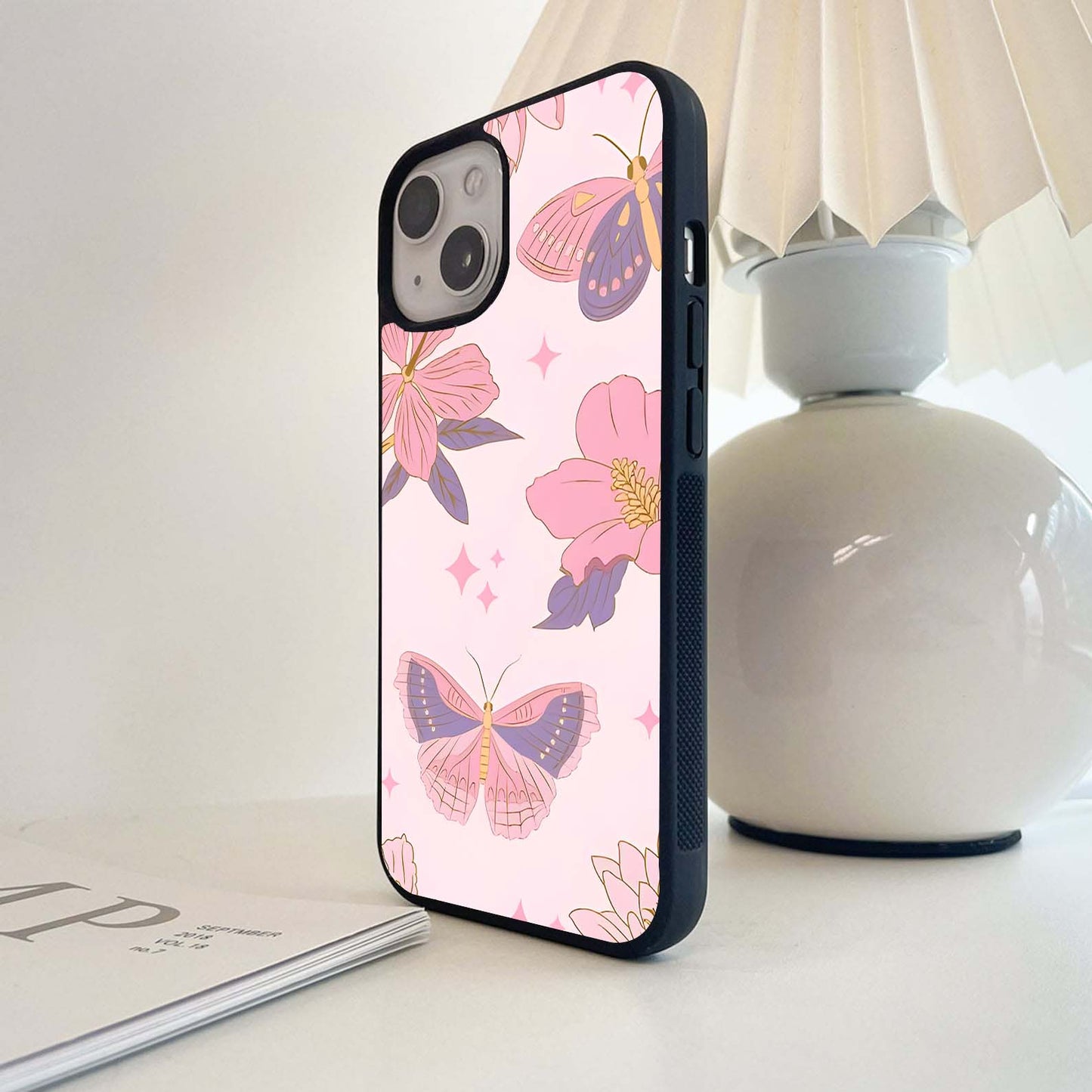 Petal & Flutter Florals Glass Case