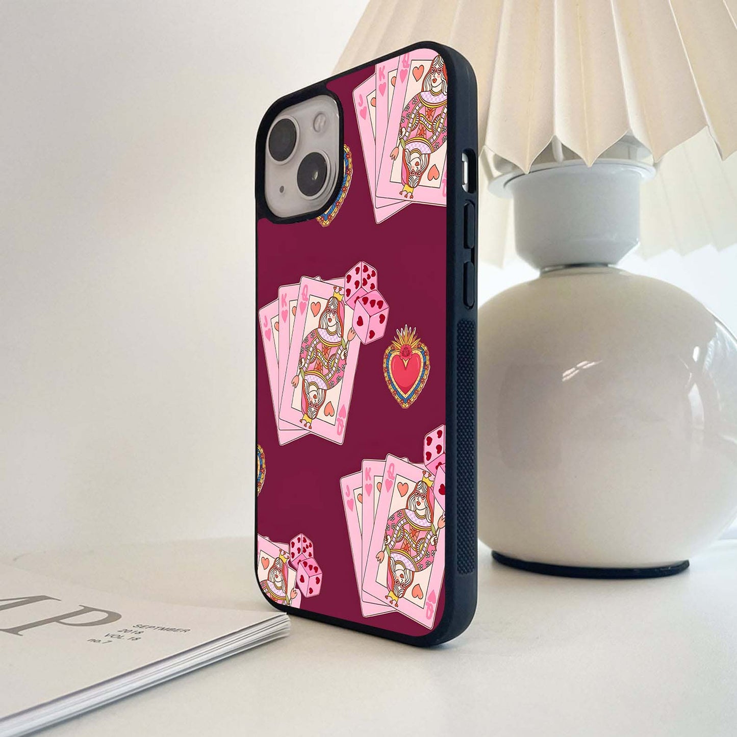 Queen Cards Playing Glass Case