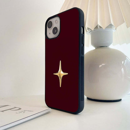 Single Radiant Golden Star Glass Case