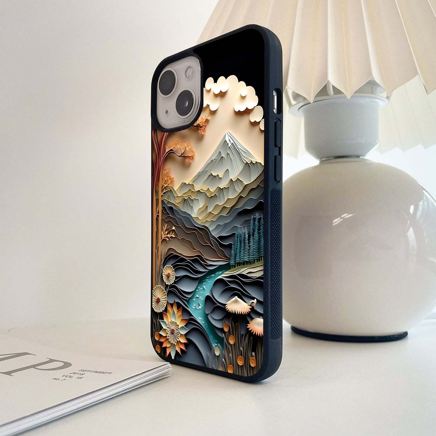 Layered Nature Escape Glass Case