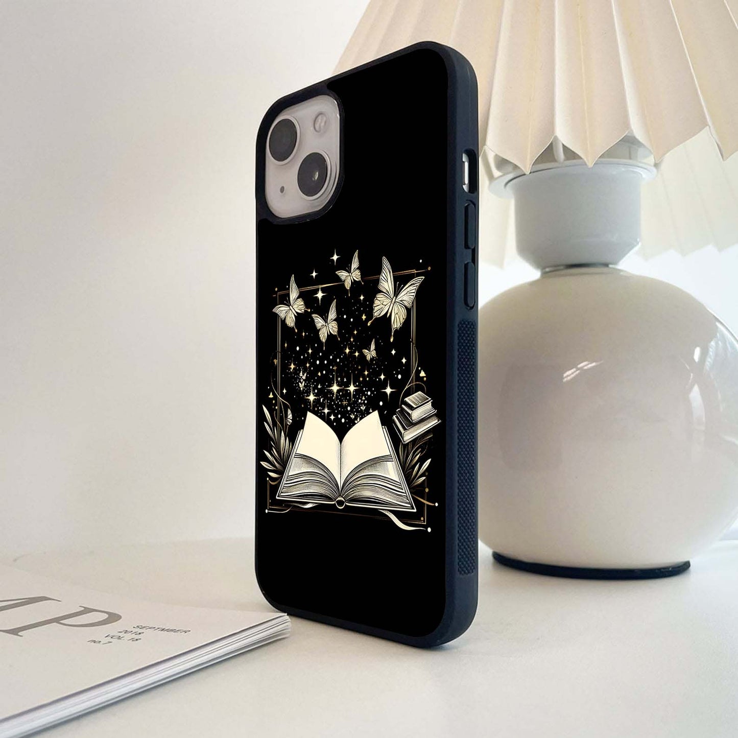 Butterflies On Book Glass Case