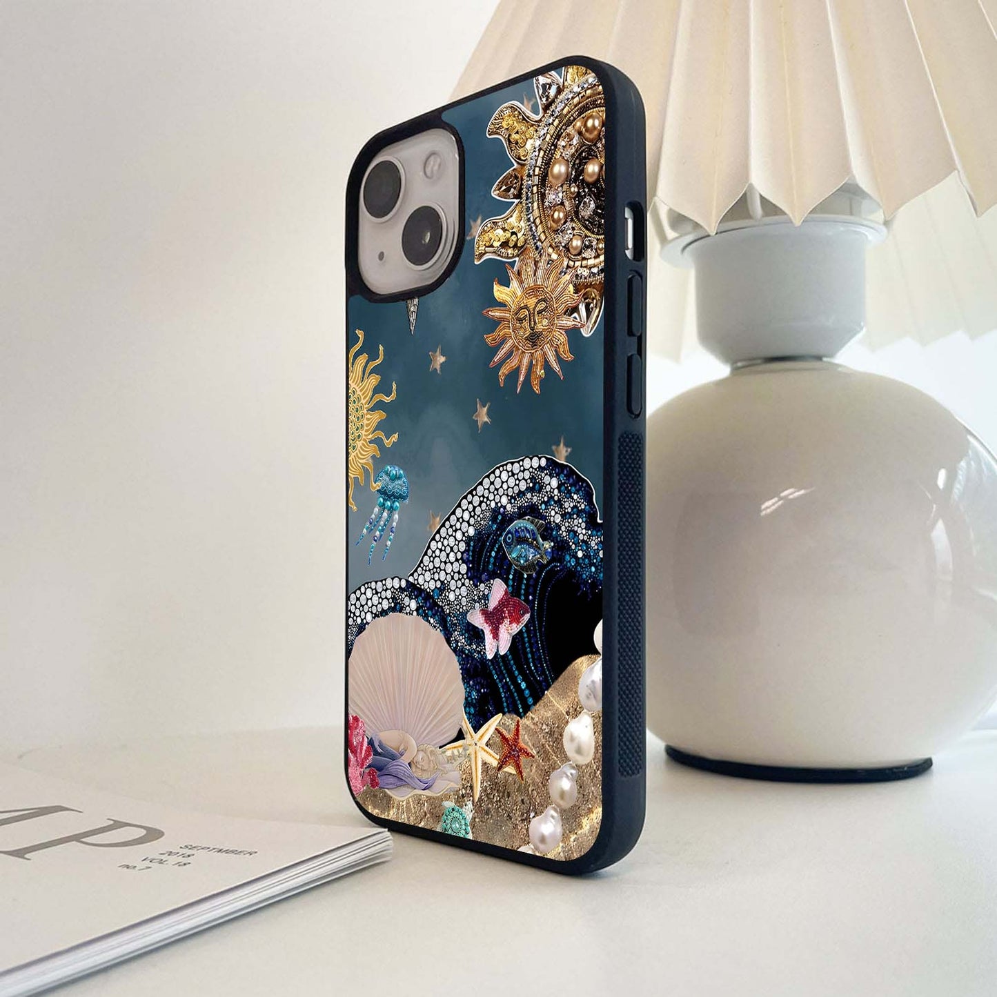 Celestial sea fantasy Glass Case