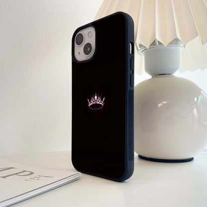 Crown on Dark Background Glass Case
