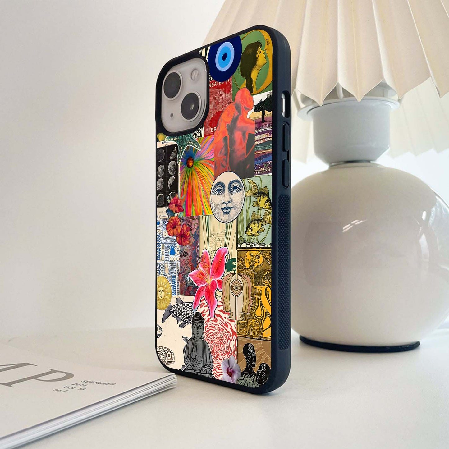 Cosmic Retro Vibe Glass Case