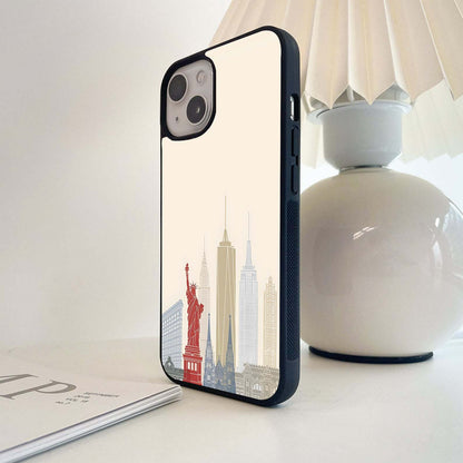 New York City skyline Glass Case