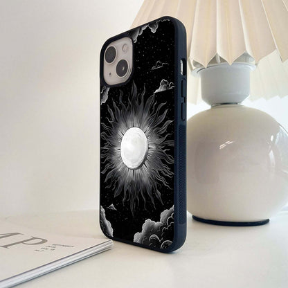 Radiant sun monochrome Glass Case