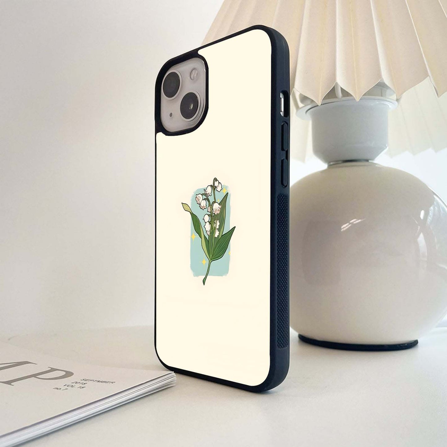 Lily of the valley Glass Case