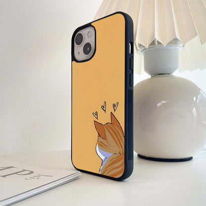 Thinking Cat Glass Case