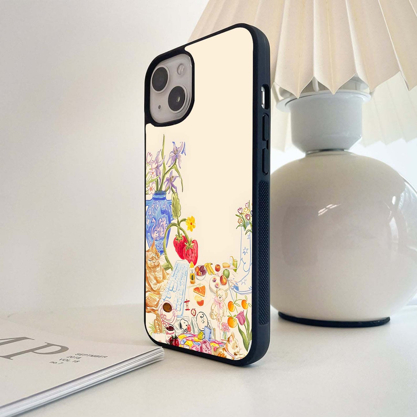 Aesthetic Retro Bloom Board Glass Case