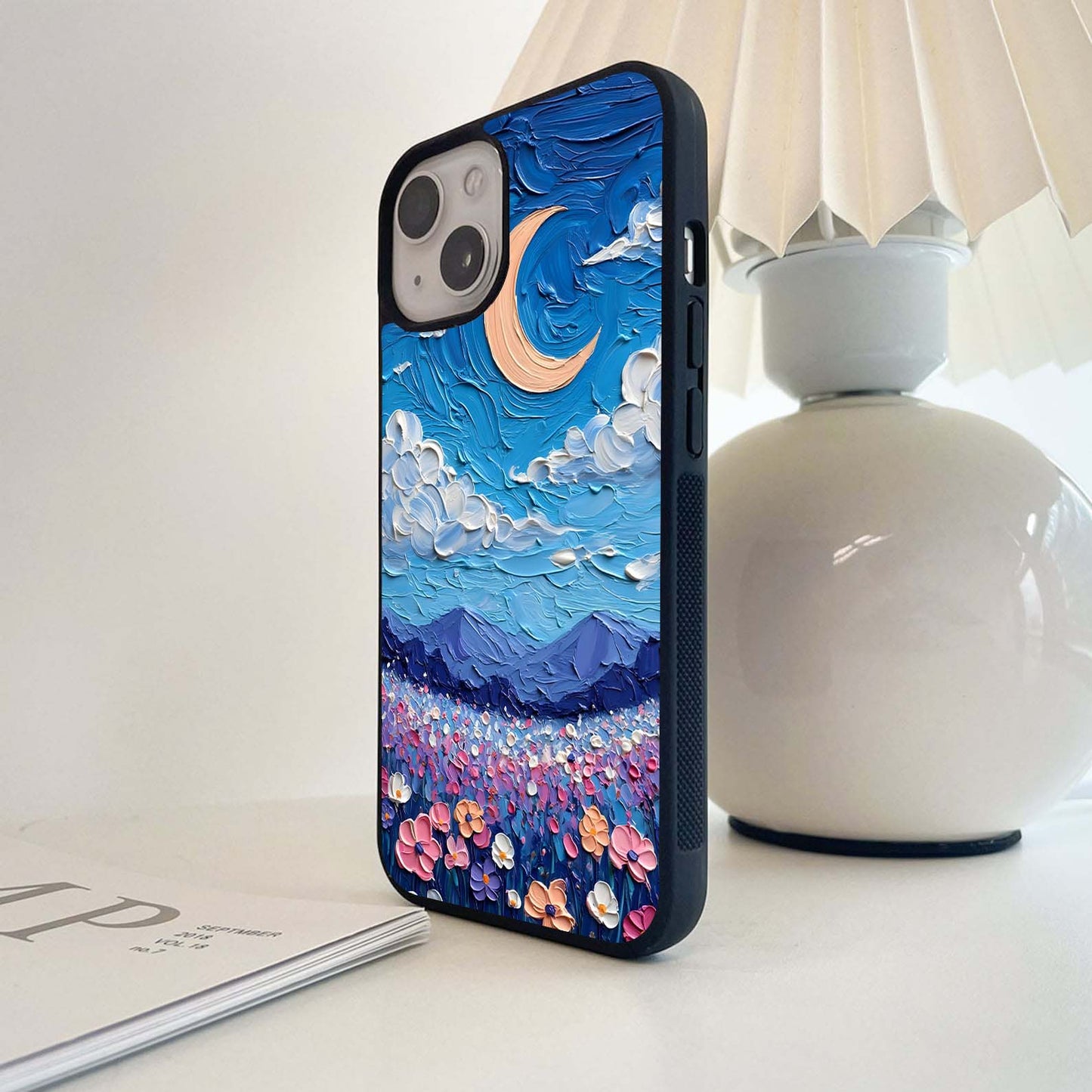 Blush Lavender Scenery Glass Case