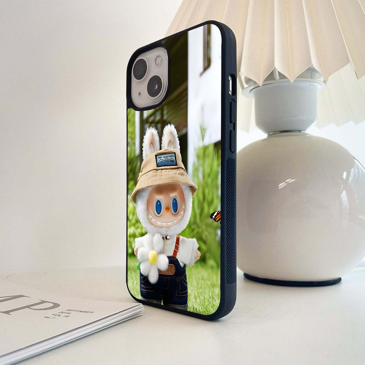 Hat Labubu Glass Case