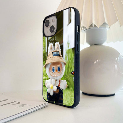 Hat Labubu Glass Case