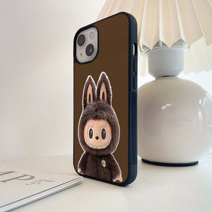 Brown Labubu Glass Case