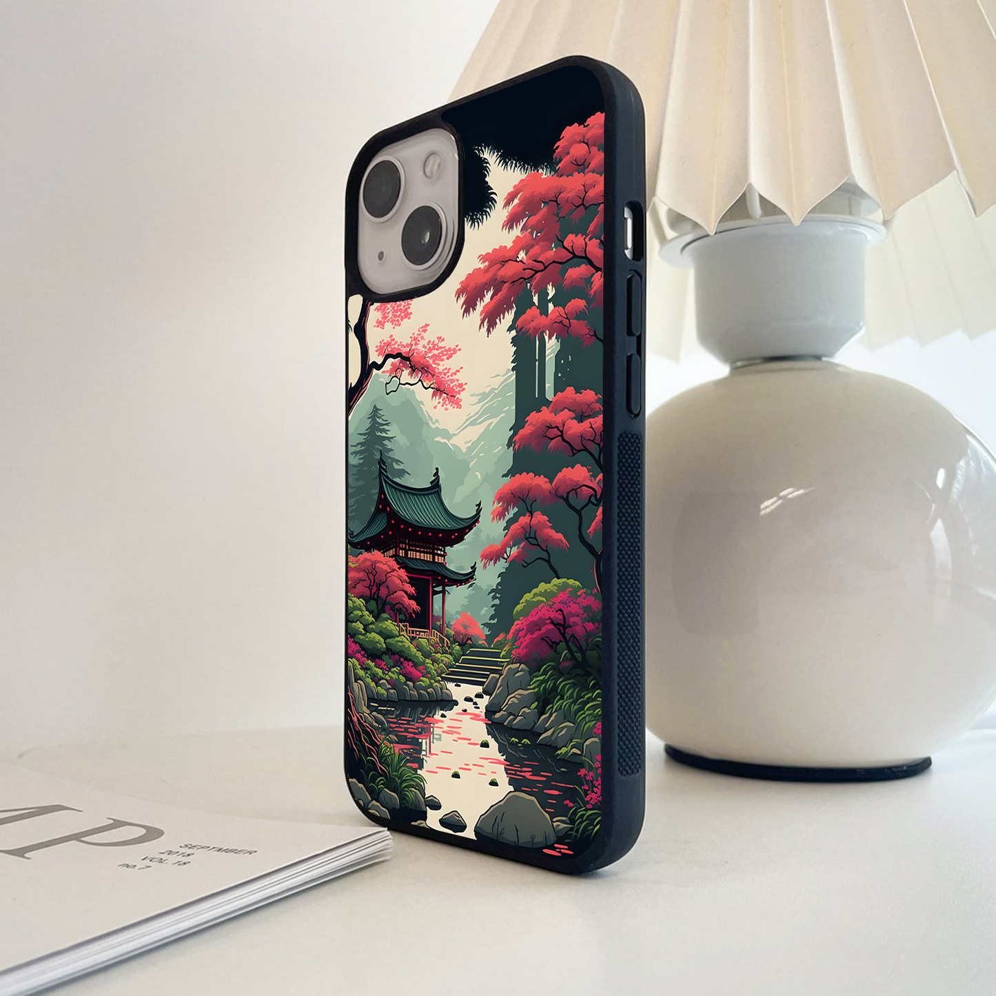 Crimson Temple View Glass Case