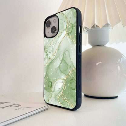 Sage Green Marble Glass Case