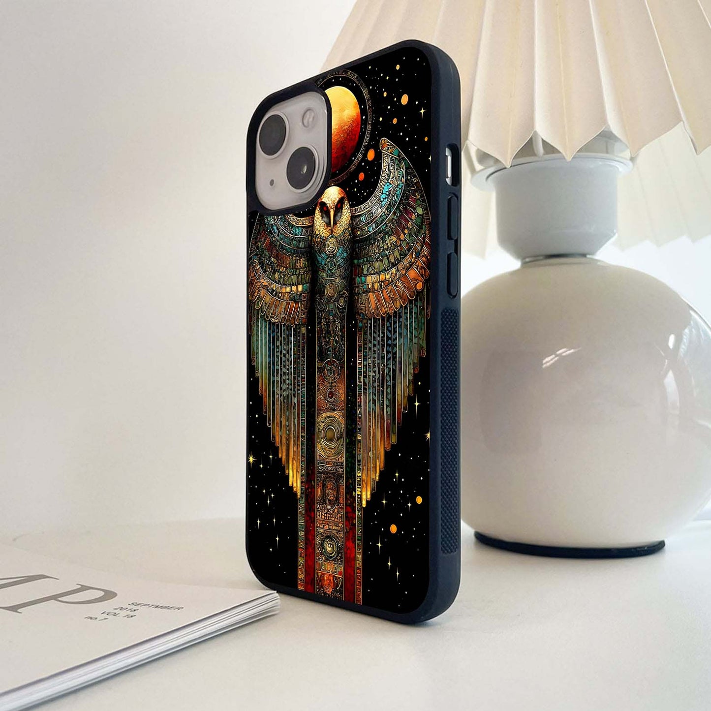 Owl Falcon Temple Glass Case