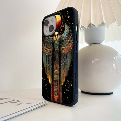 Owl Falcon Temple Glass Case