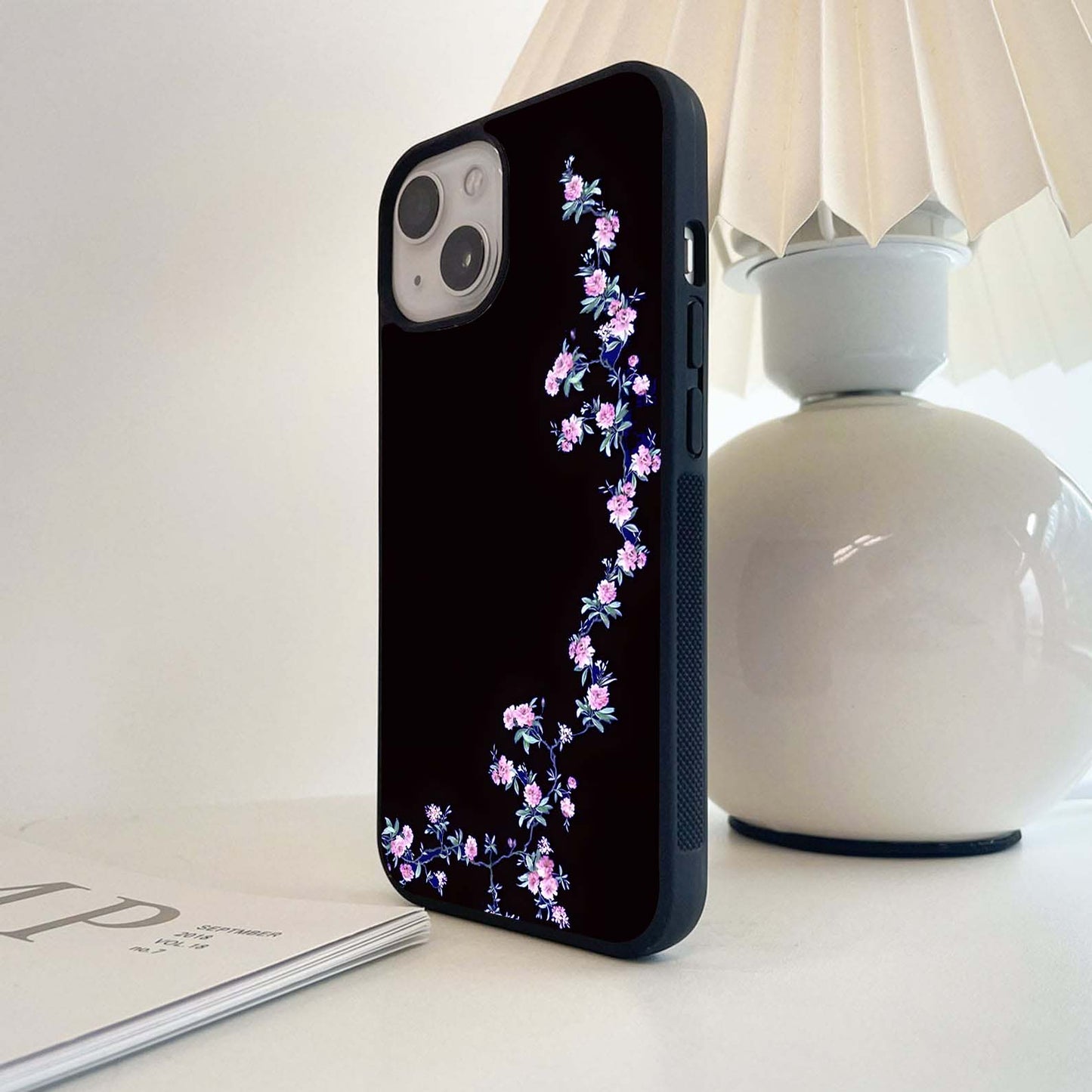 Pink Bloom Vine Glass Case