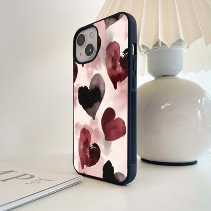 Soft Broken Hearts Glass Case