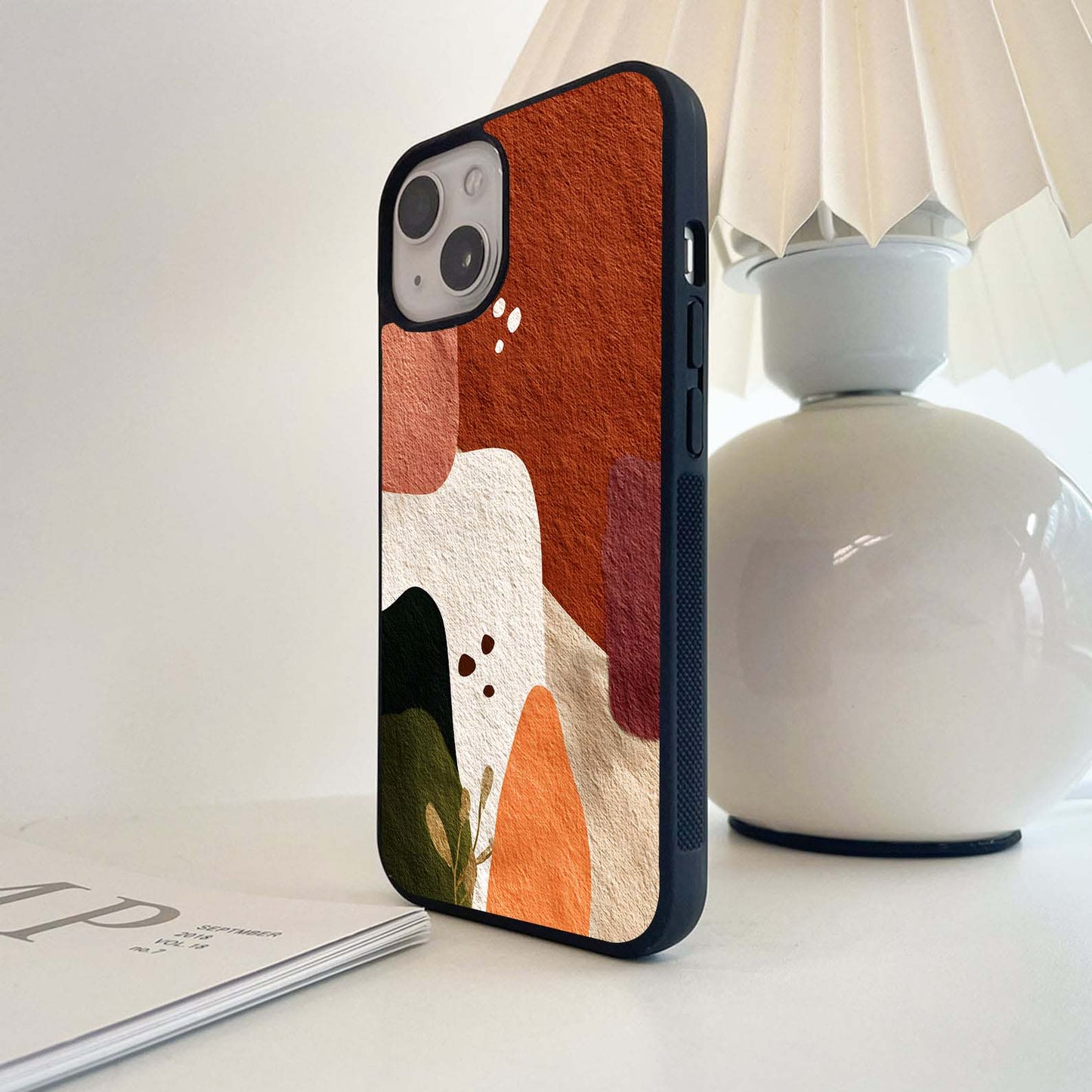 Earthy Abstract Art Glass Case