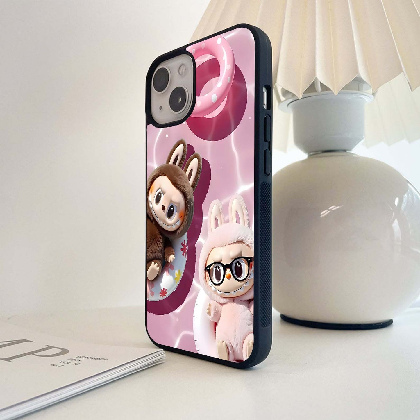 Swimming Labubu Glass Case