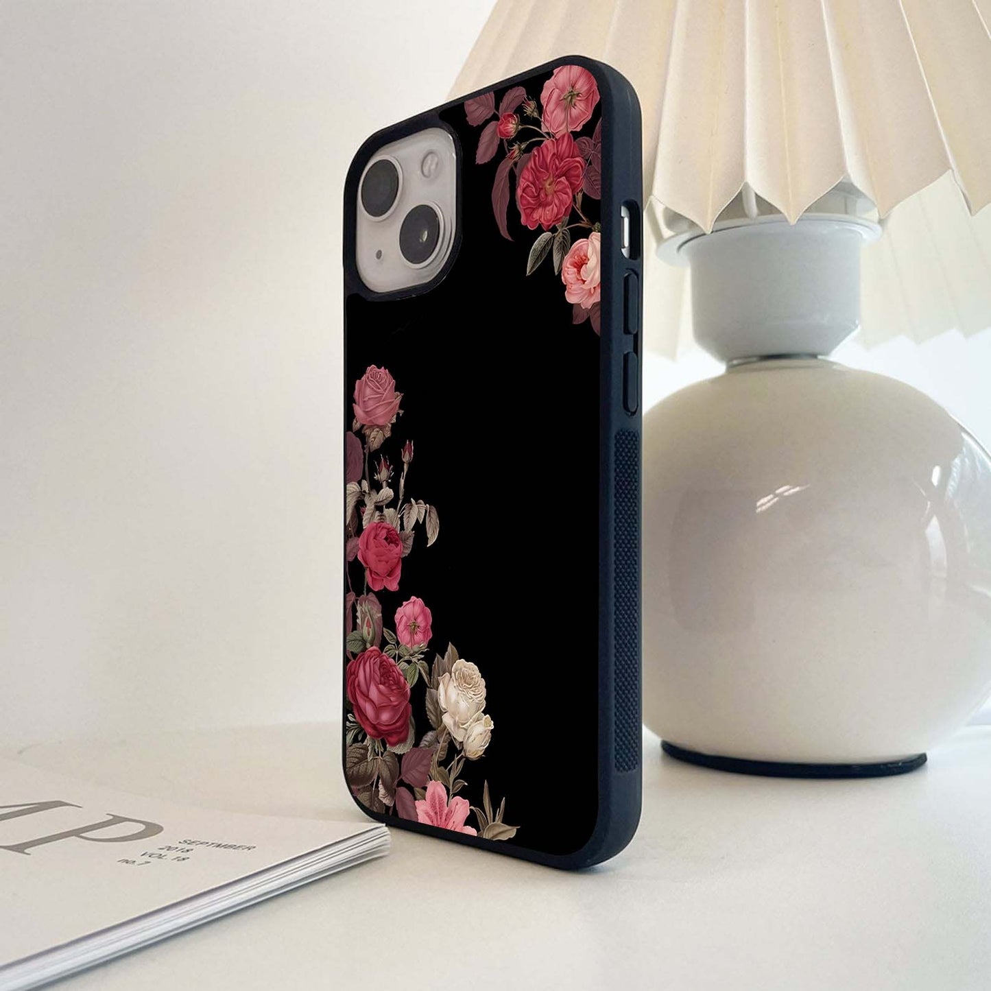 Crimson Rose Dust Glass Case