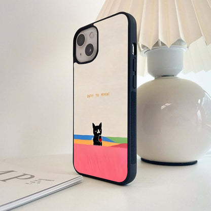 Chill Cat Vibes Glass Case