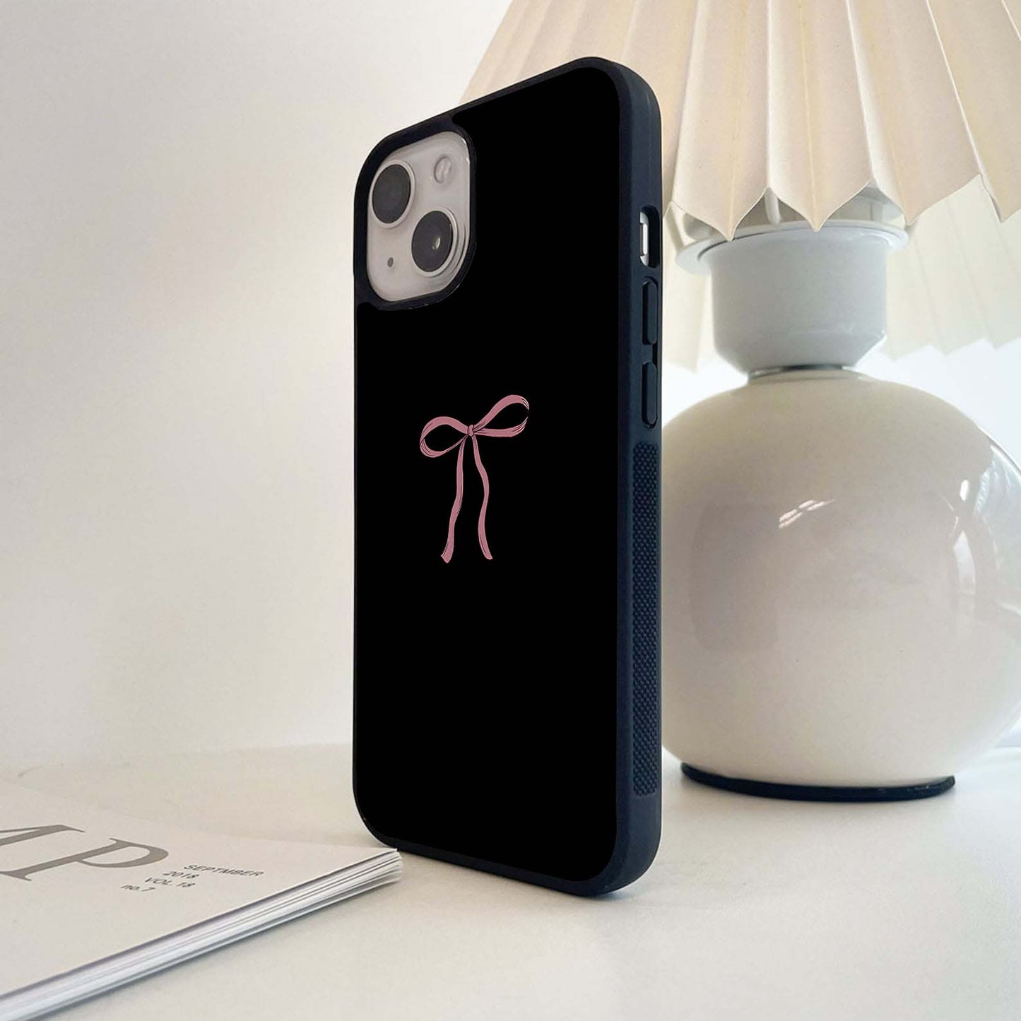 Single Bow Pink Glass Case