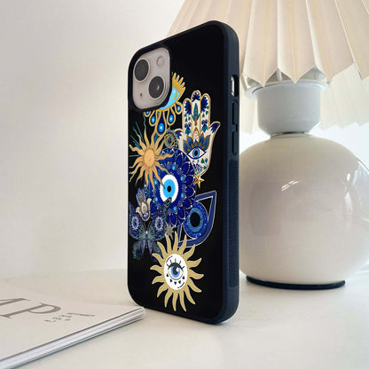 Evil Eye Charm Vibes Glass Case