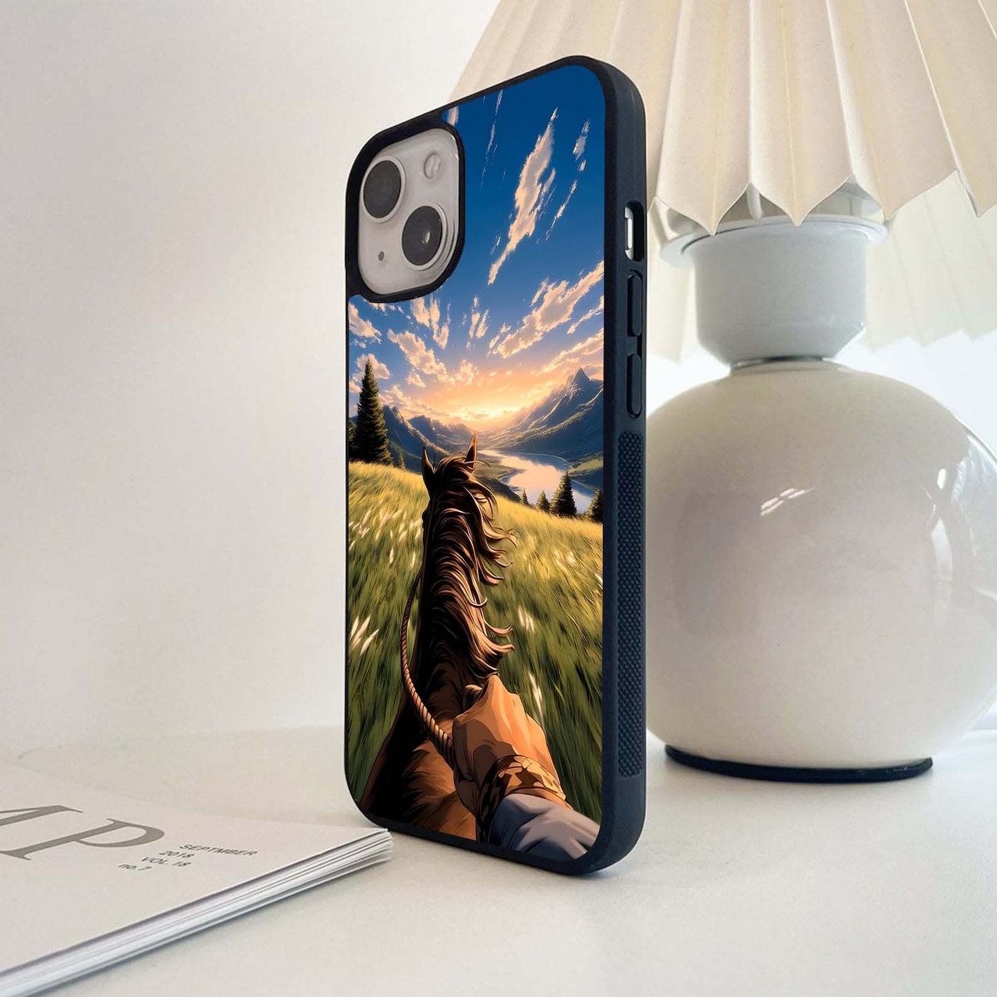 Fast Runing Horse Glass Case