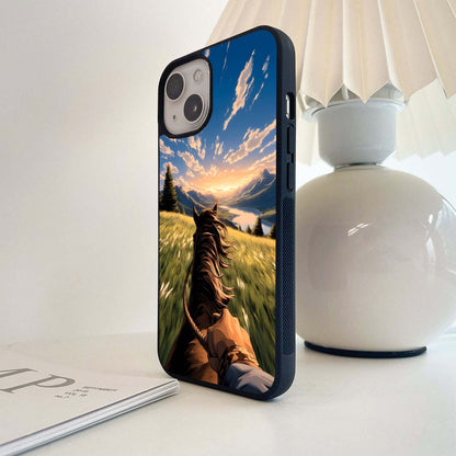 Fast Runing Horse Glass Case