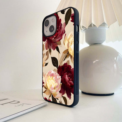 Wine Rose Vintage Glass Case