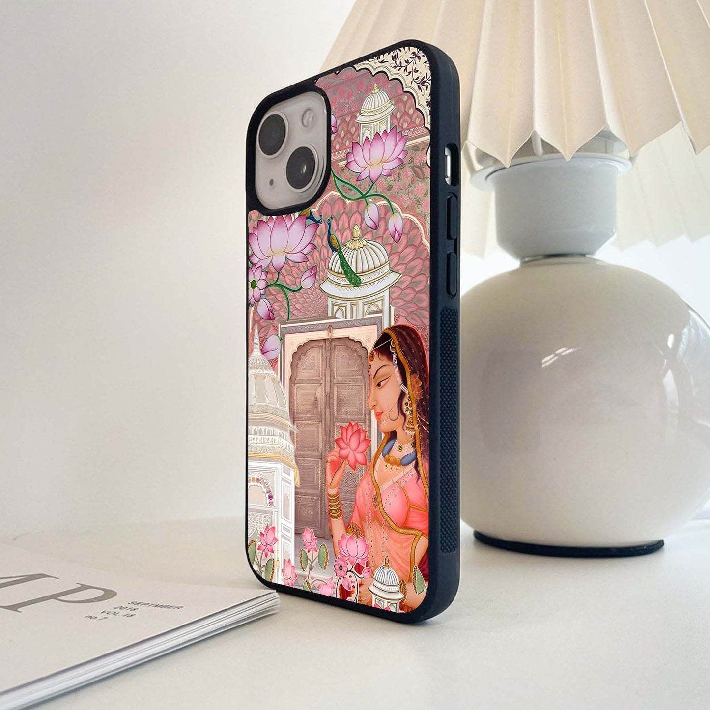 Royal Rajasthani Princess Glass Case