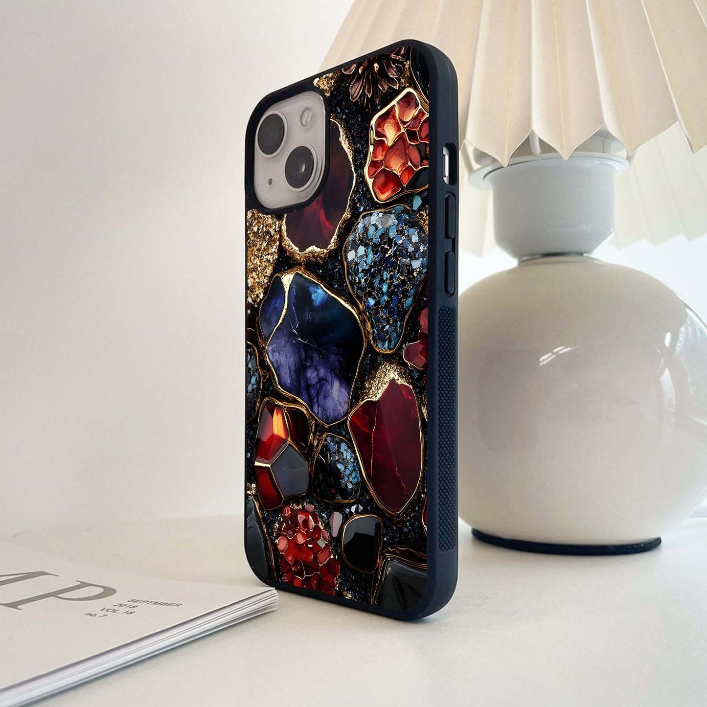Midnight Gemstone Fusion Glass Case