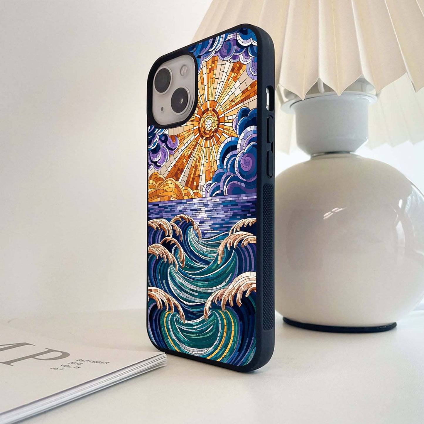 Decorative Stained Scenery Glass Case