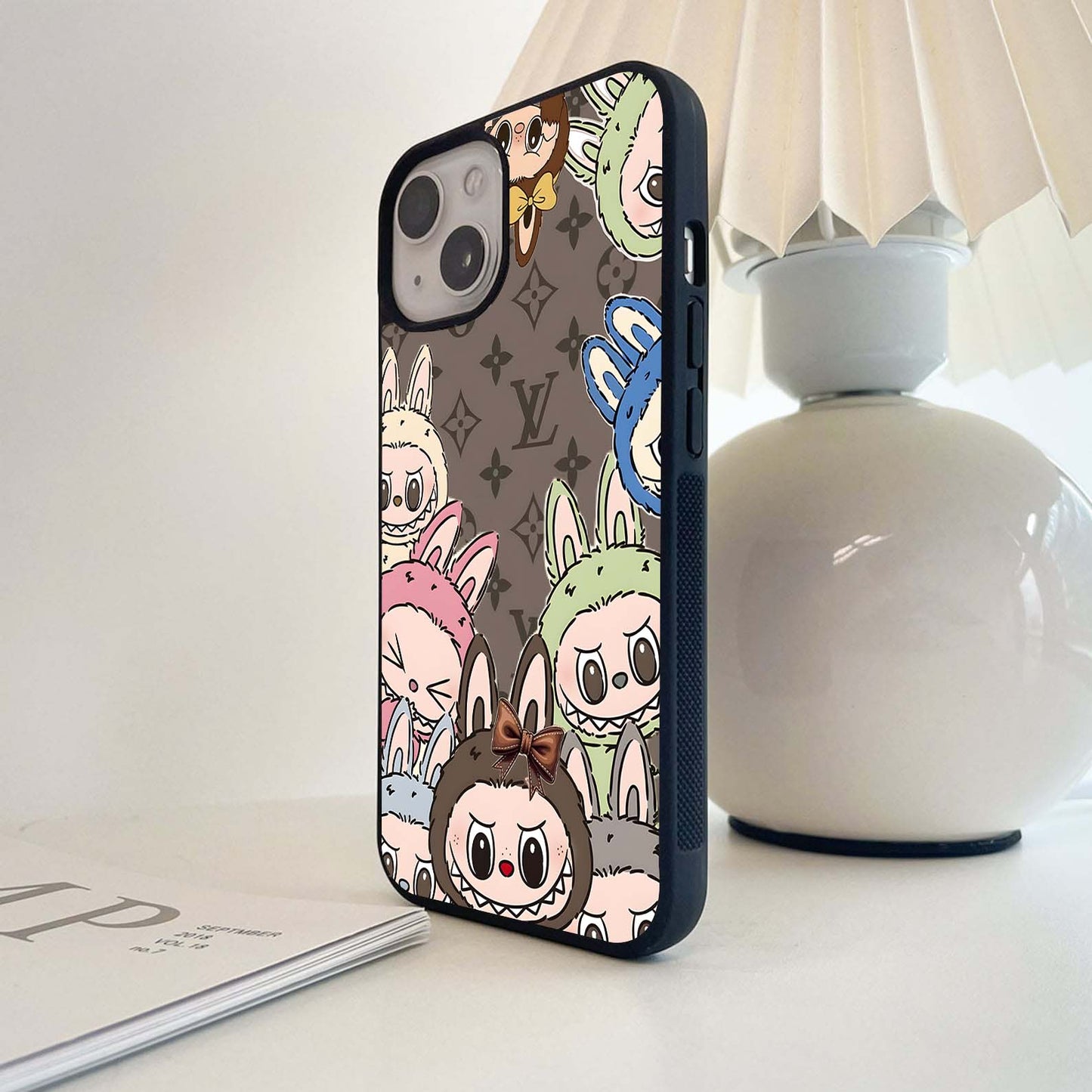 Glossy Labubu Glass Case