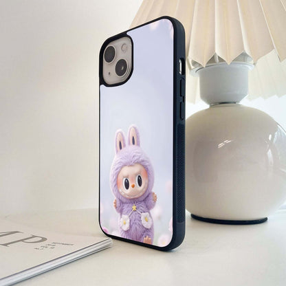 Floral Labubu Glass Case