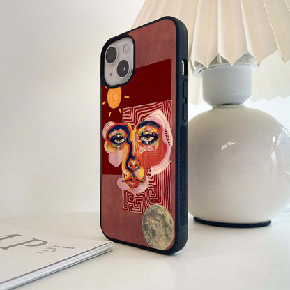 Aesthetic Illusion Half Face Glass Case