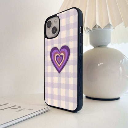 Purple Heart Layers Glass Case