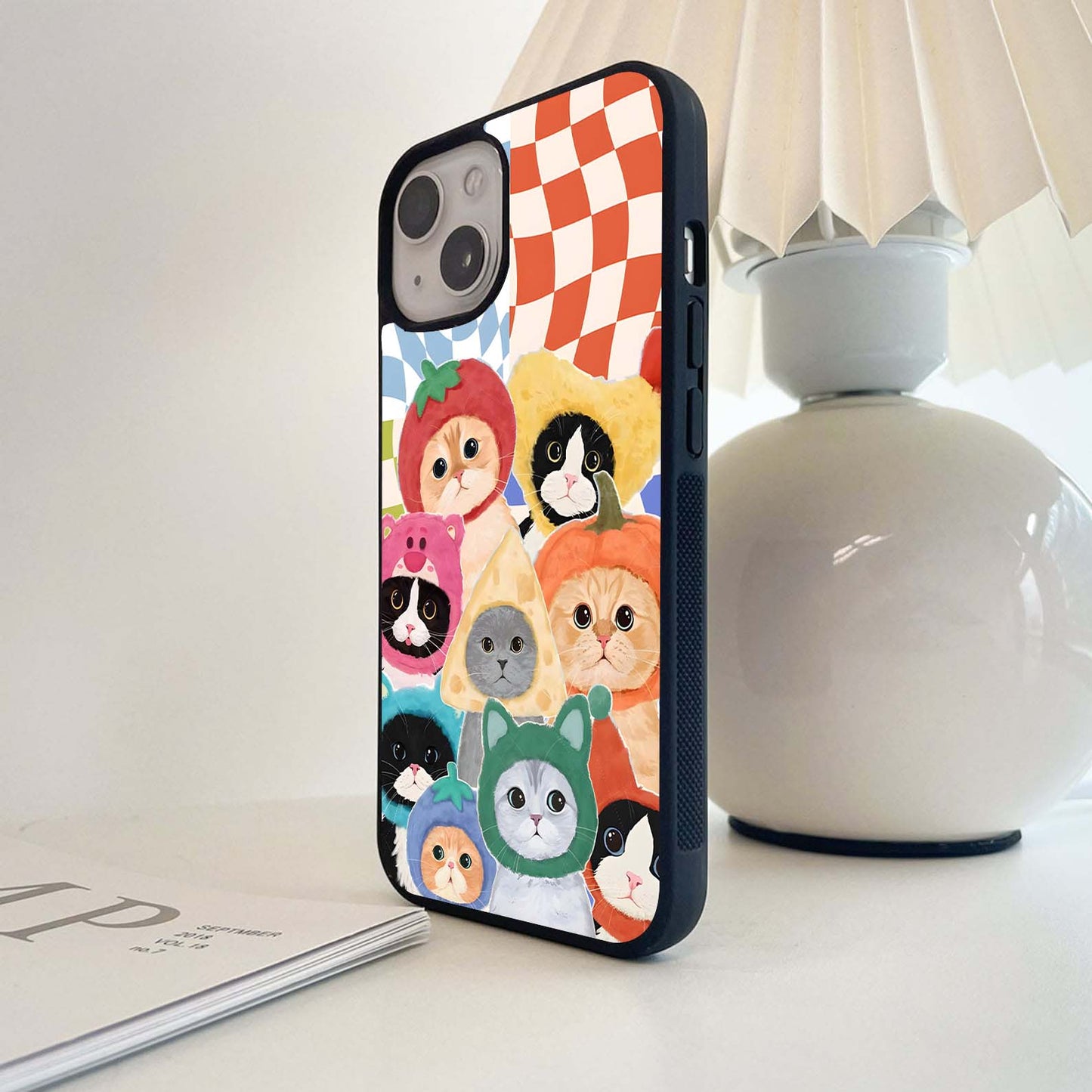 Cats in Fruits Glass Case