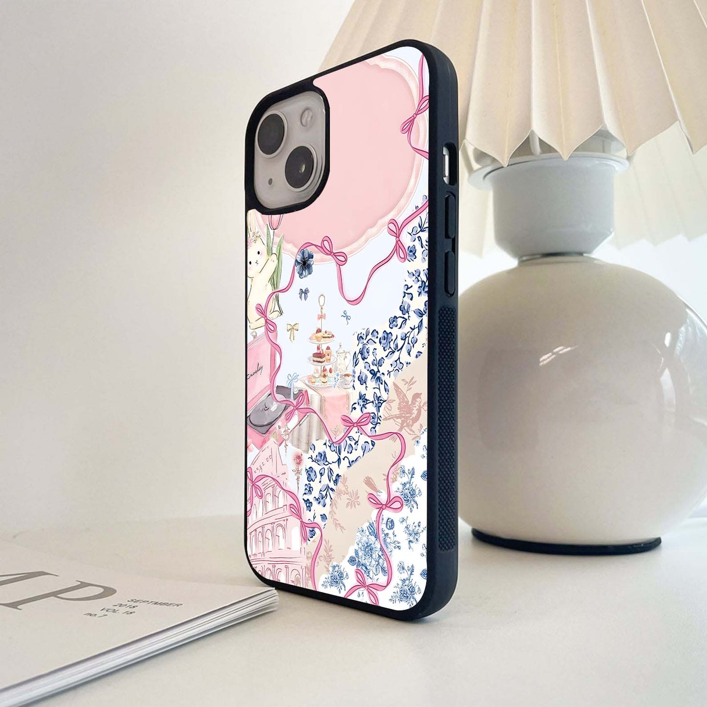 Aesthetic Inncoent Rabbit Glass Case