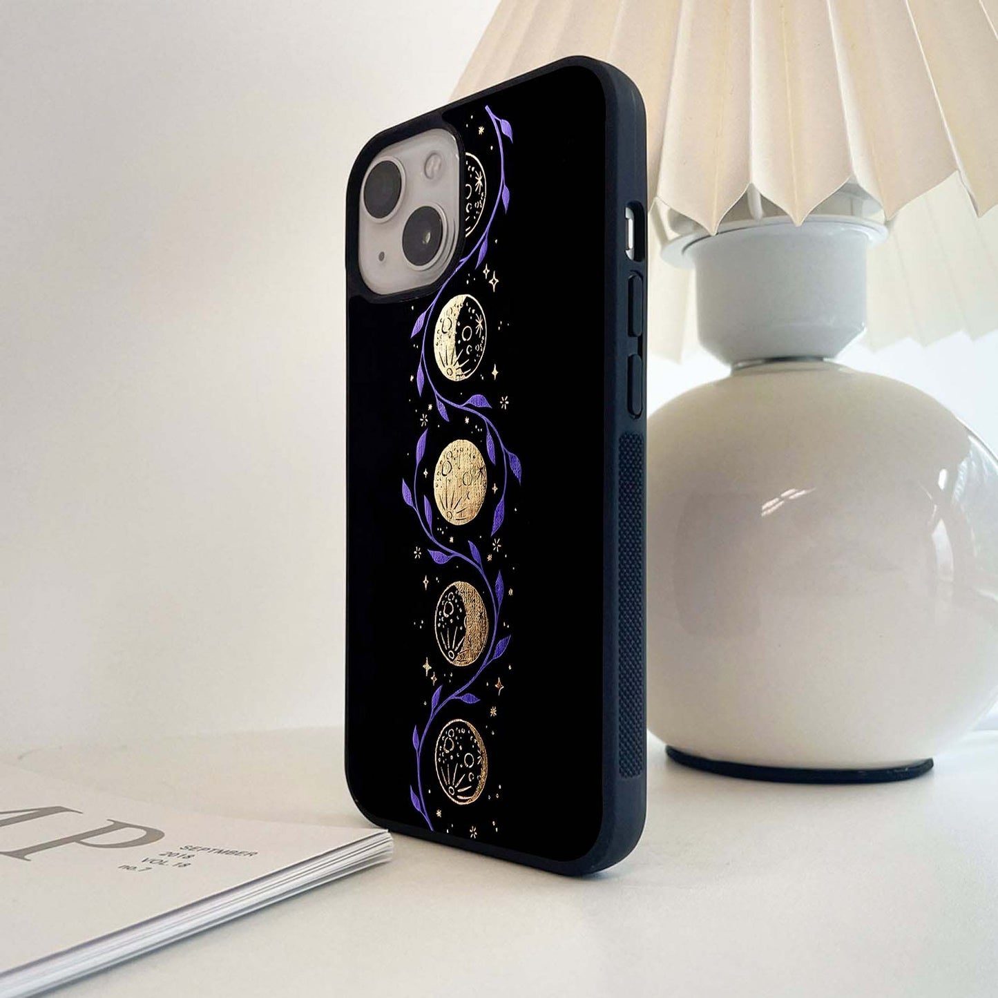 Five Plant Art Glass Case