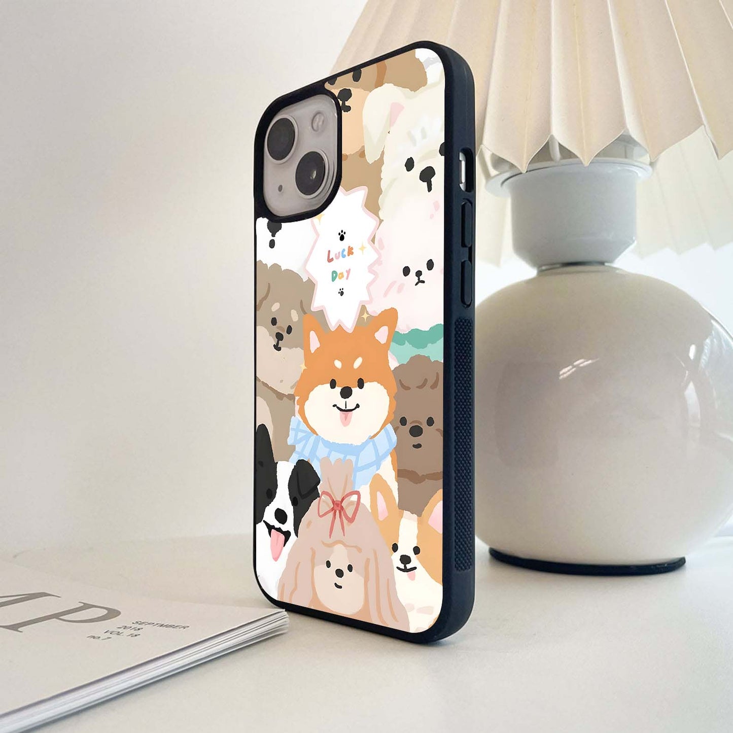 Puppy Brothers Pattern Glass Case