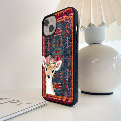 Innocent Art Deer Glass Case