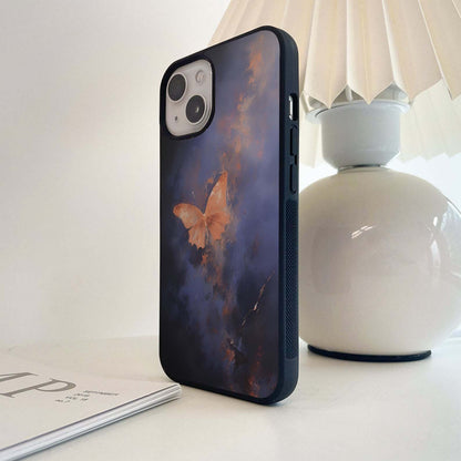 Copper Butterfly Glass Case