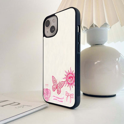 Girly Sticker Collage Glass Case