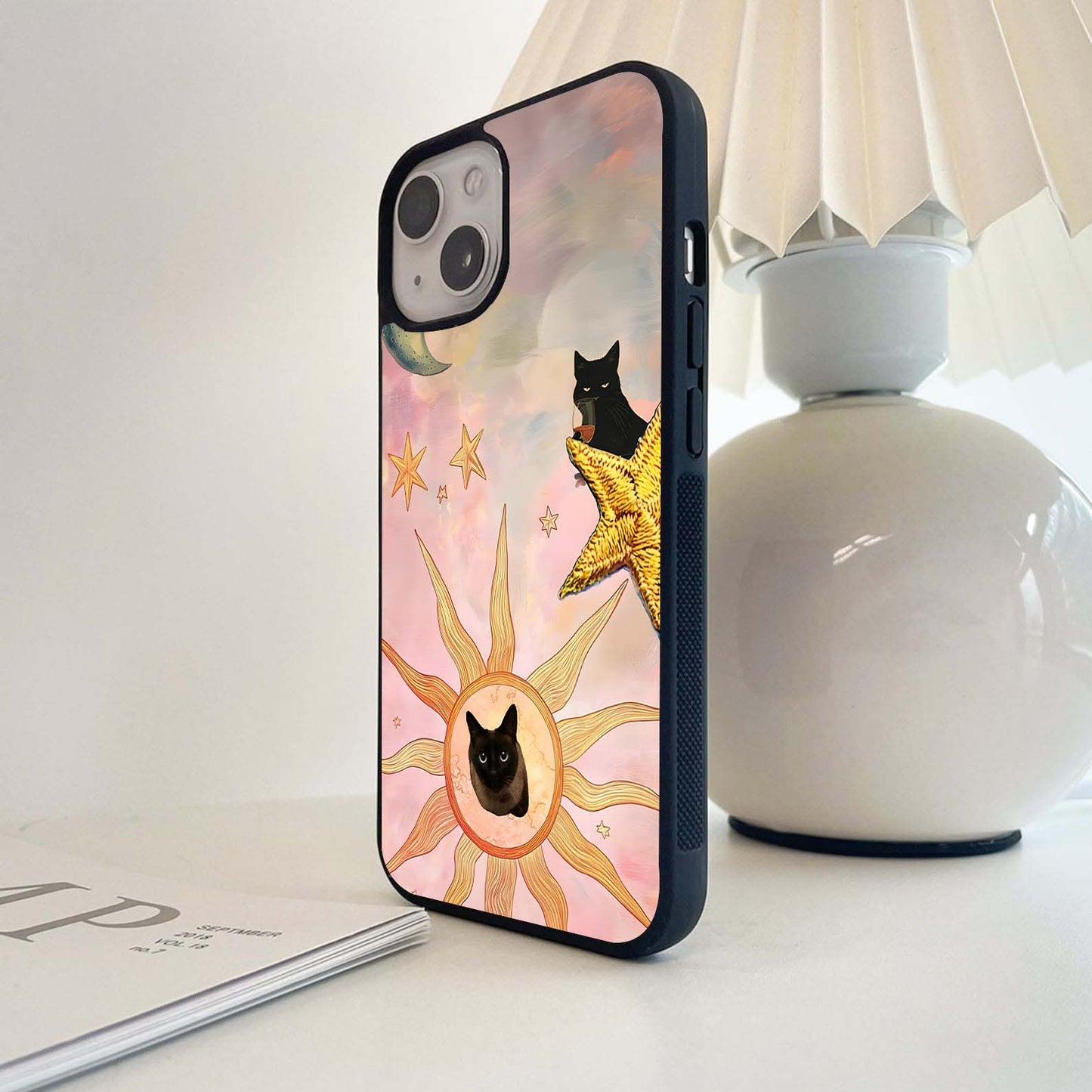 Inspiration Sun Art Cat Glass Case